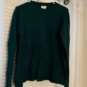 J. Crew Forest Green Crew Neck Sweater